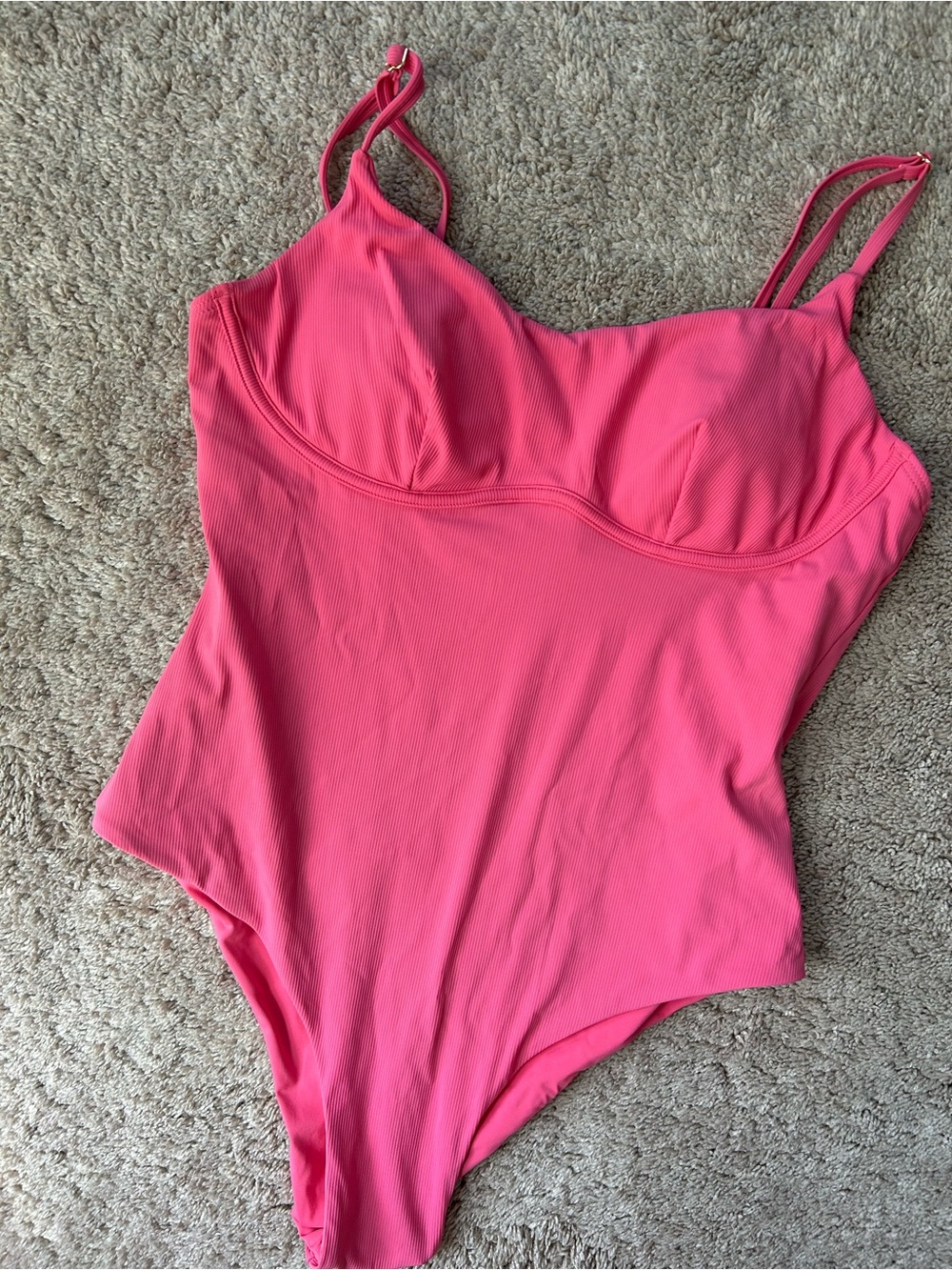 Kittenish Hot Pink One-Piece Swimsuit